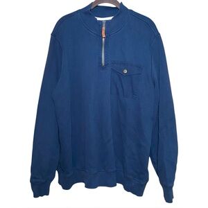 Vintage Frye Half Zip Pullover Sweatshirt 2XLT Navy Workwear Heritage Americana